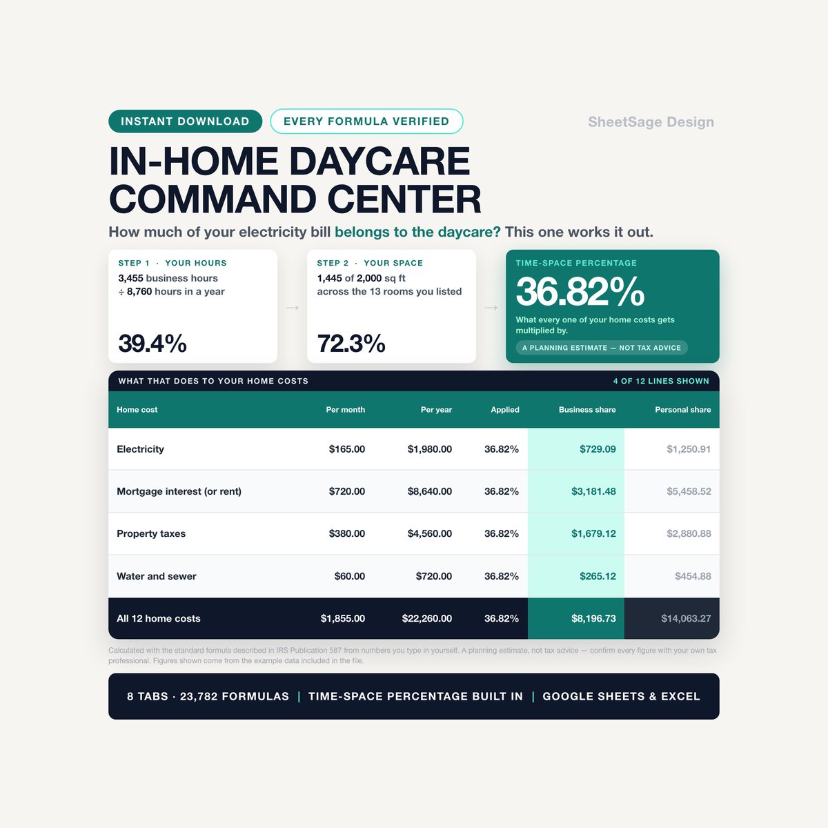 In-Home Daycare Business Command Center